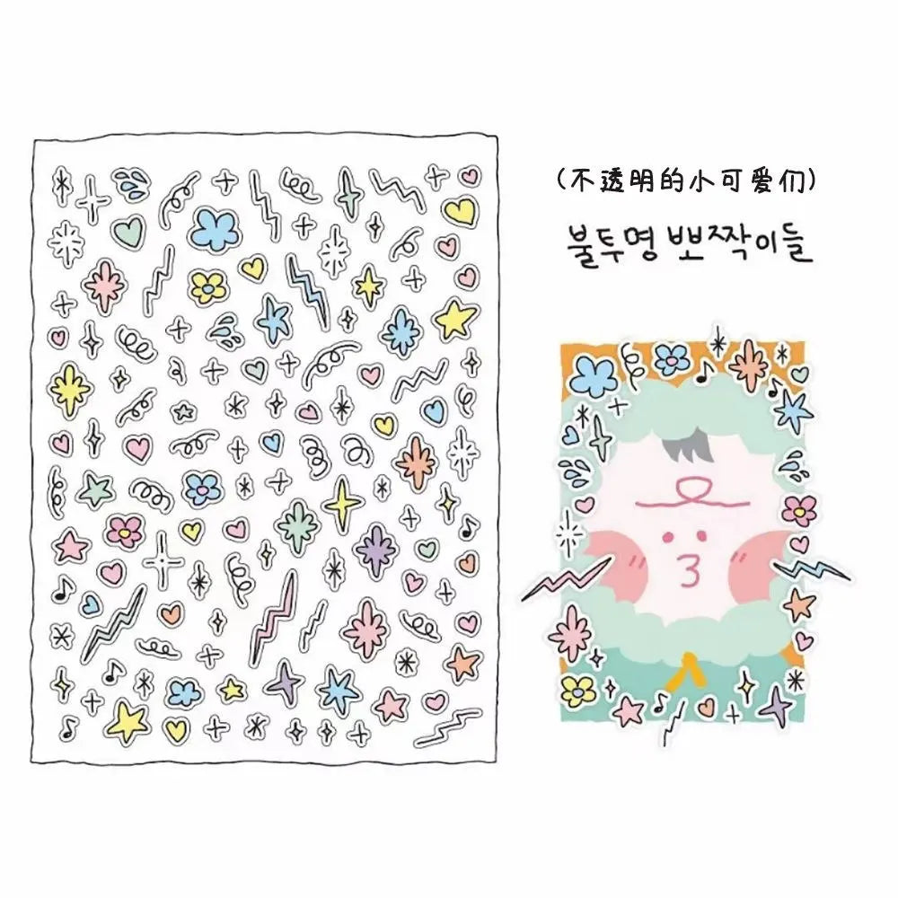 1/6 Pcs Graffiti Little Mouse 6 Educated Social Perso Korean Instagram Cartoon Handbag Stickers Guben Material