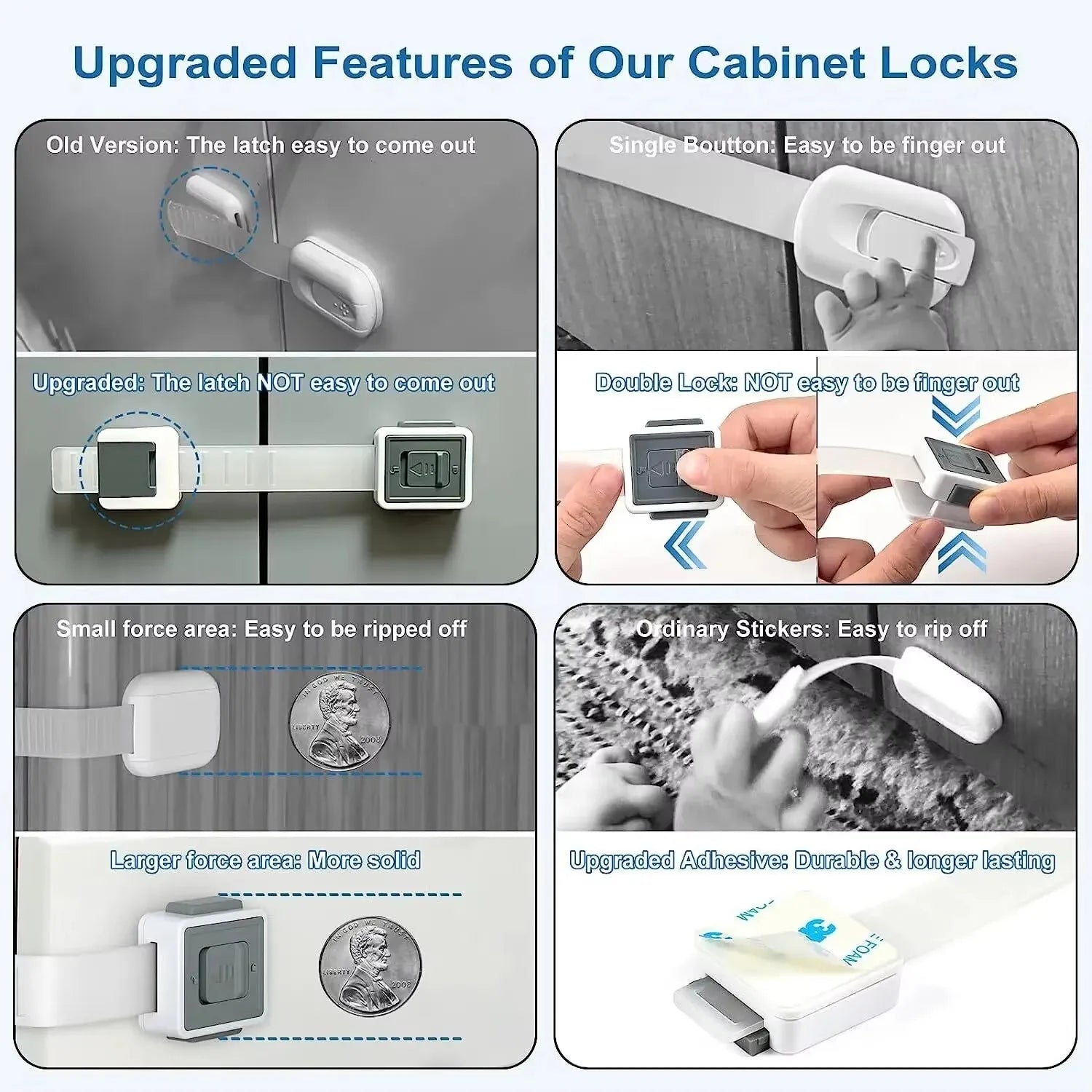 1Pc Child Safety Lock Baby Drawer Lock Child Anti-opening Cabinet Door Refrigerator Lock Buckle Baby Anti-pinch Safety Buckle