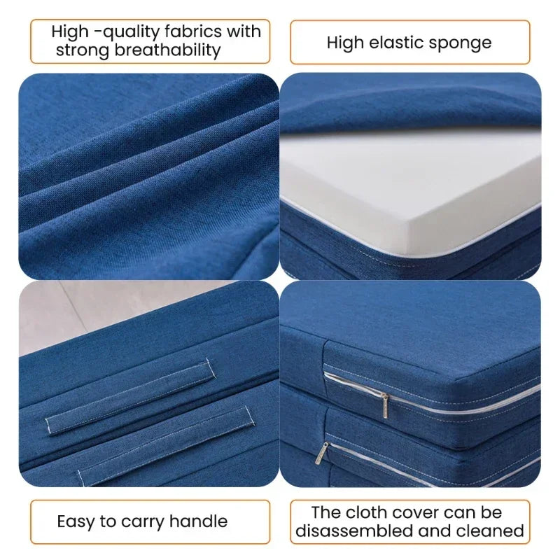 Simple Folding Mattress Foam Mat Tatami Yoga Pad Office Lunch Break Single Bed Furniture Foldable Sponge Mattresses