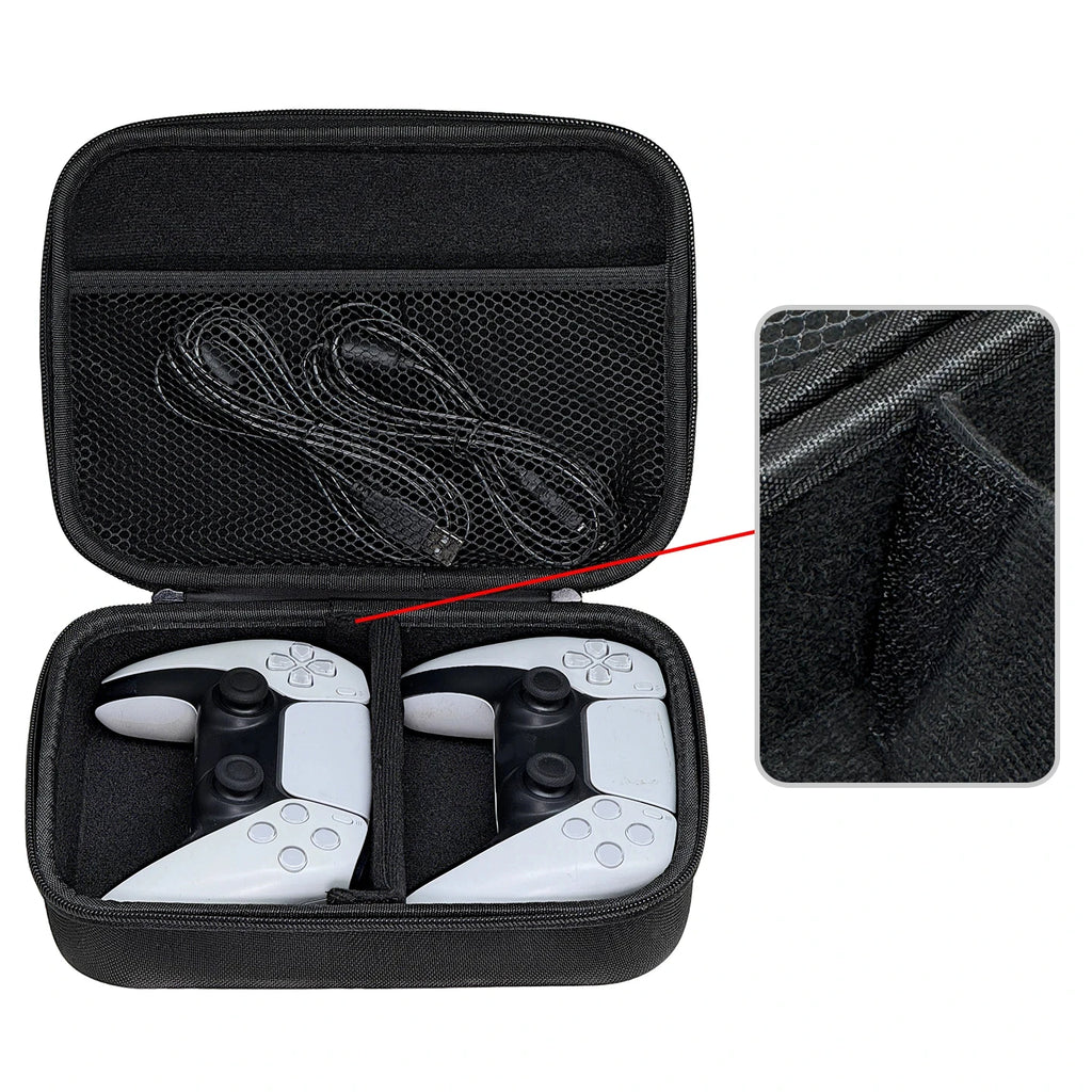 Dual controller storage bag portable EVA bag suitable for PS 5 PS 4 various game controllers, handles, game accessories