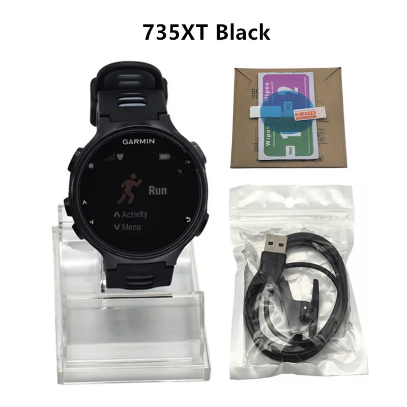 Original Garmin Forerunner 735XT GPS Sport Heart Rate Monitoring Watch Support Russian Spanish. Portuguese 95% New