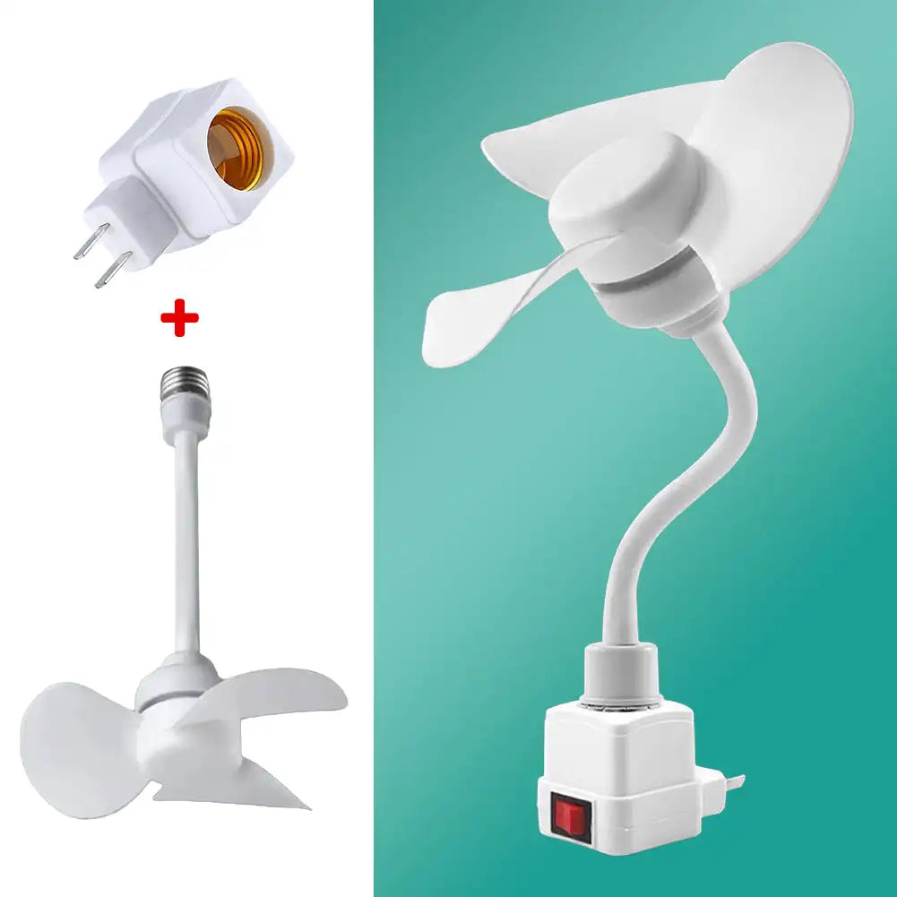 US Plug Outdoor Camping Fan Mini Fans Bendable Neck Space-SavingWith Cooling Fan Ventilation and Heat Dissipation