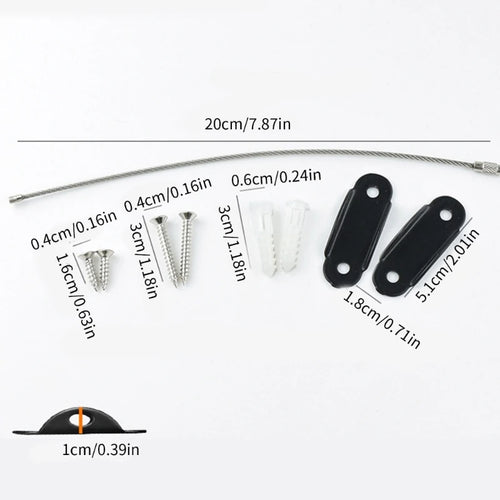 11UC 2pcs/set Straps for Furniture Dresser Wall Safety Anchors Furniture Safety Straps Wall Straps Simple Installs