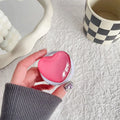 Korean Y2K Pink Glass Love Heart Magnetic Holder Phone Grip Tok Detachable Bracket for Magsafe Universal Smart Tok for IPhone