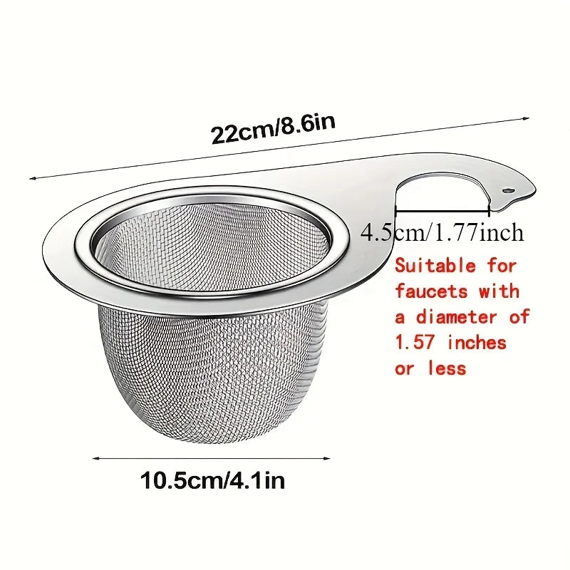Kitchen sink dedicated swan drain basket, stainless steel hanging drain rack, dry wet separation hook, garbage filter basket