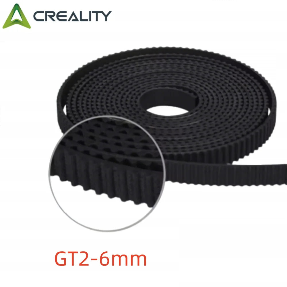 1/2m GT2-6/10mm Open Timing Belt 2GT Aramid Fiber Rubber/PU with Steel Core Gt2 Belt Cutting Length for 3D Printer