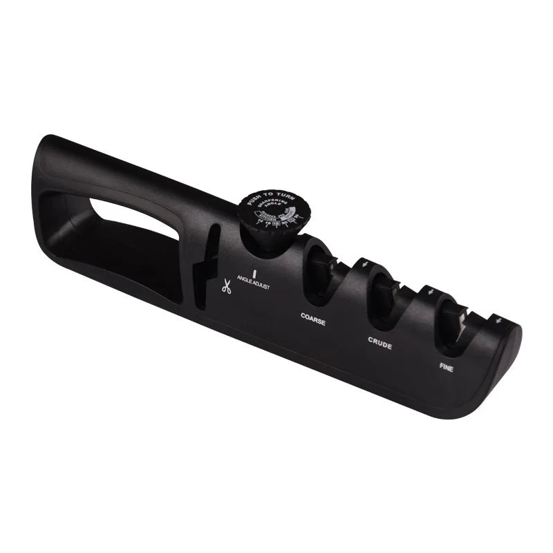 4-Stage Kitchen Knife Sharpener Tungsten Steel/Ceramic Sharpening System Handheld Sharpeners with Non Slip Base Kitchen Knives