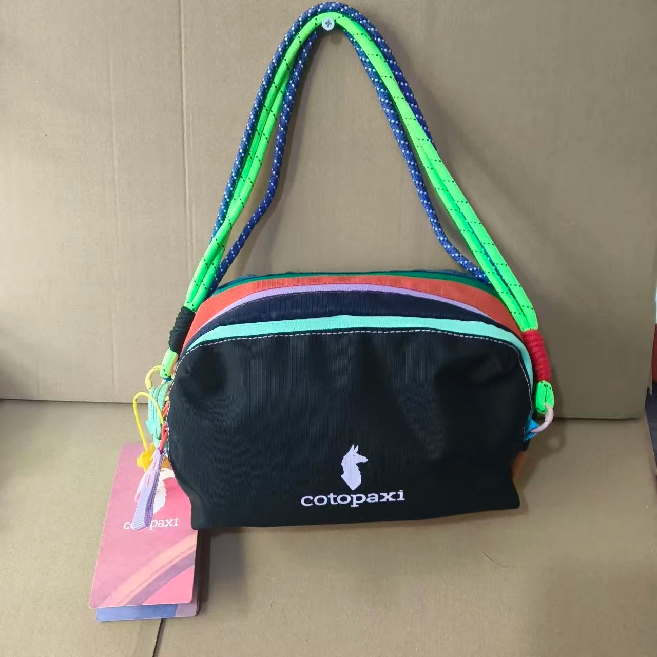 Alpaca Dopamine-Colored Wash & Storage Bag, featuring three main zipper compartments for organized separation. Portable and reas