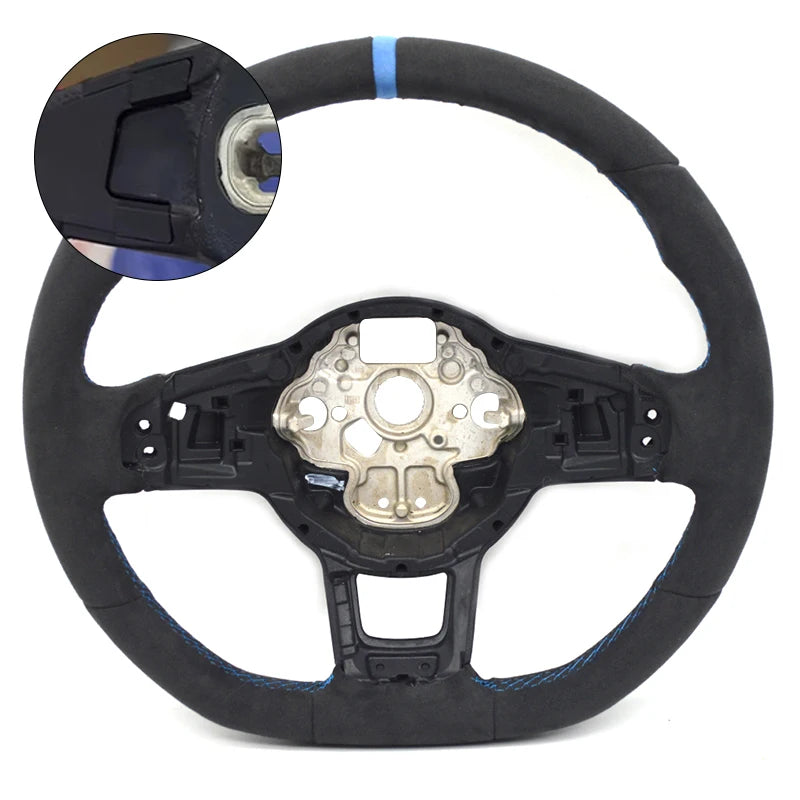 FOR Alcantara Steering Wheel Suitable for VW Golf 7 MK7 R GTI GTE GTD Passat B8 Tiguan MK2 Jetta with Shift Paddles, Car Access