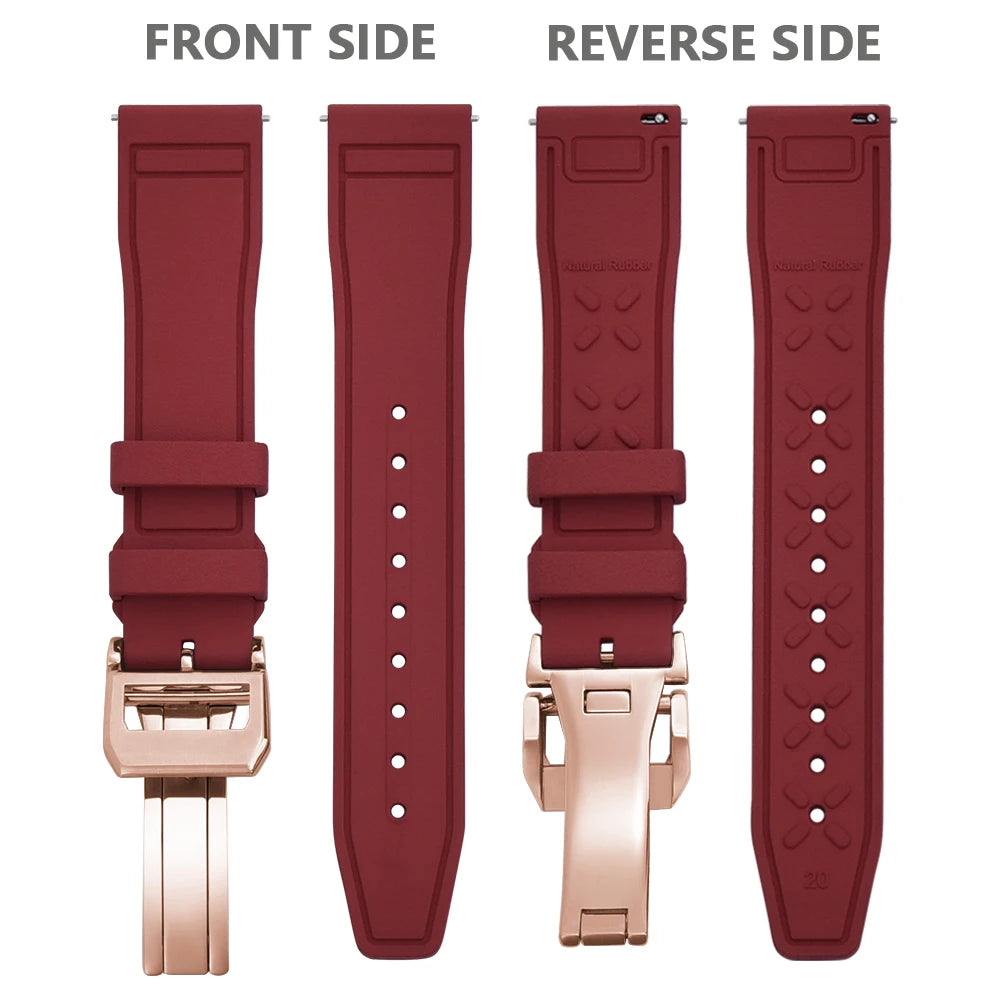 FKM Rubber Strap for IWC Big Pilot Mark Portugieser TOP GUN 20mm21mm 22mm Quick Release Strap Diving Sport Butterfly Buckle Band