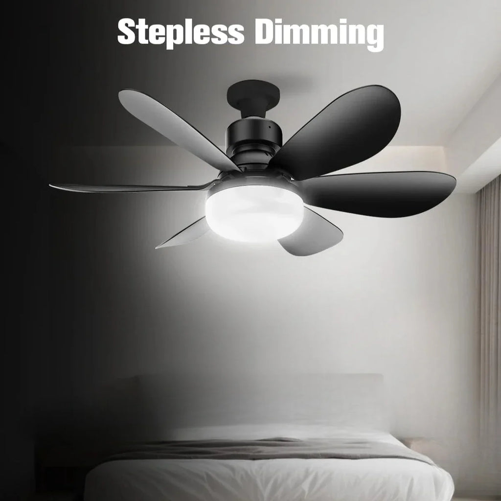 LED 30W Ceiling Fan Light E27 with Remote Control for Dimming Suitable for Living Room Study Household Use 85-265V