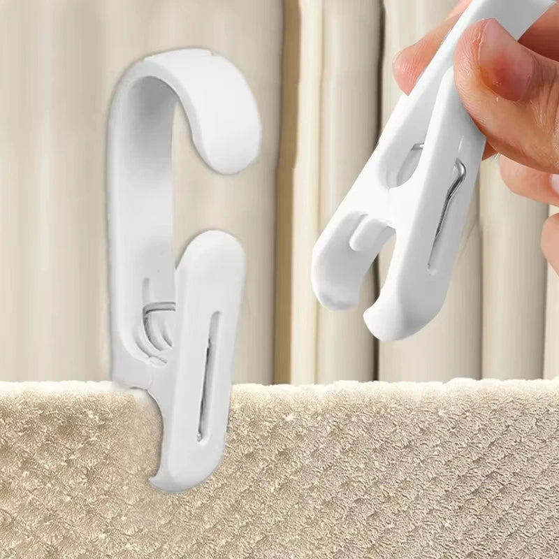 10pcs Multi-Purpose Hanging Clips Hooks Portable Plastic Clamps for Home Kitchen Bathroom Towel Curtain Storage Supplies