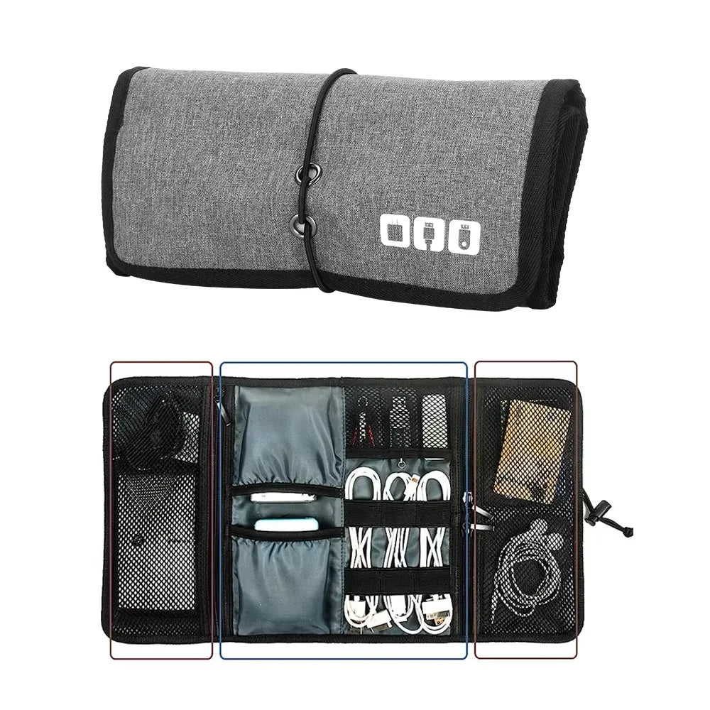 Multifunctional Travel Digital Cable Storage Bag Lightweight Waterproof Portable Travel Cable Electronic Accessories Organizer