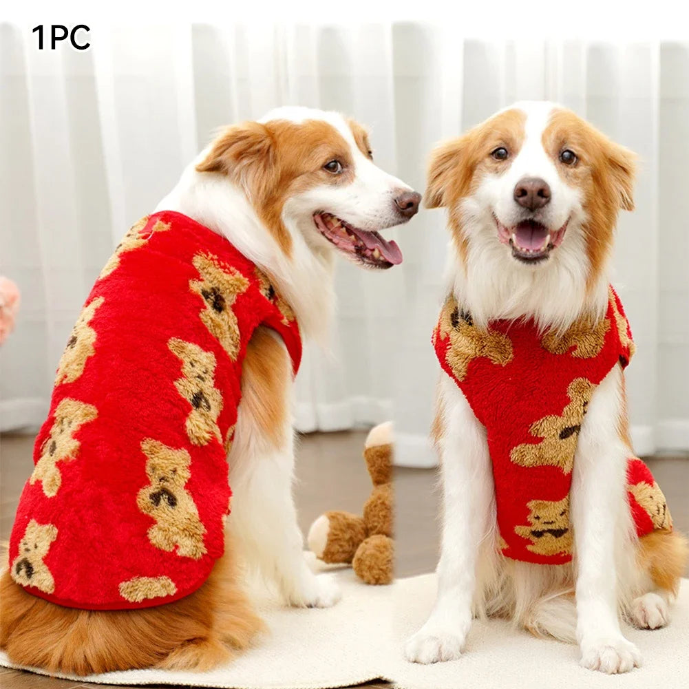 Autumn Winter Warm Dog Clothes for Small Dogs Cats Outdoor Soft Cozy Fleece Jacket Vest Coat Pet Medium Large Dogs Costume