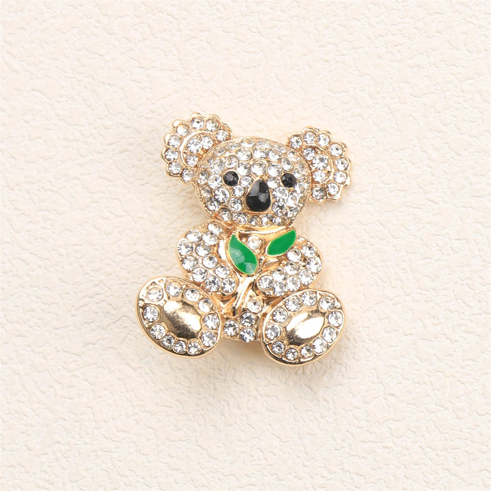 Women New Trendy Brooch Extra-Large Rhinestone Peacock Animal Bird Dog Conch Enamel Pin Jacket Jewelry Accessory