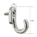 20 Pcs Mini Wall Hooks With Screws Door Zinc Alloy Coats Hat Hanger Hook For Home Bathroom Kitchen Decorative Hanging Storage