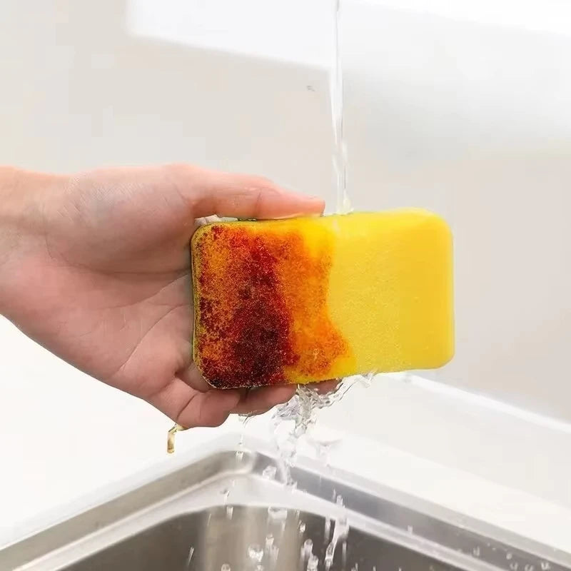 10/5/1Pc Kitchen Dishwashing Sponge Soft Absorbent Clean Rub Pot Rust Scouring Pad Removing Kits Household Cleaning Brush Sponge