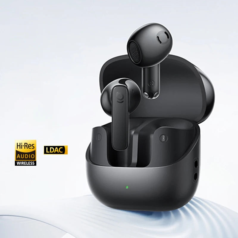 Baseus Bass BS1 NC -40dB Realtime Adaptive ANC Wireless Earbuds Bluetooth 6.0 Semi-Open Earphones LDAC Hi-Res Audio 6-Mic AI ENC