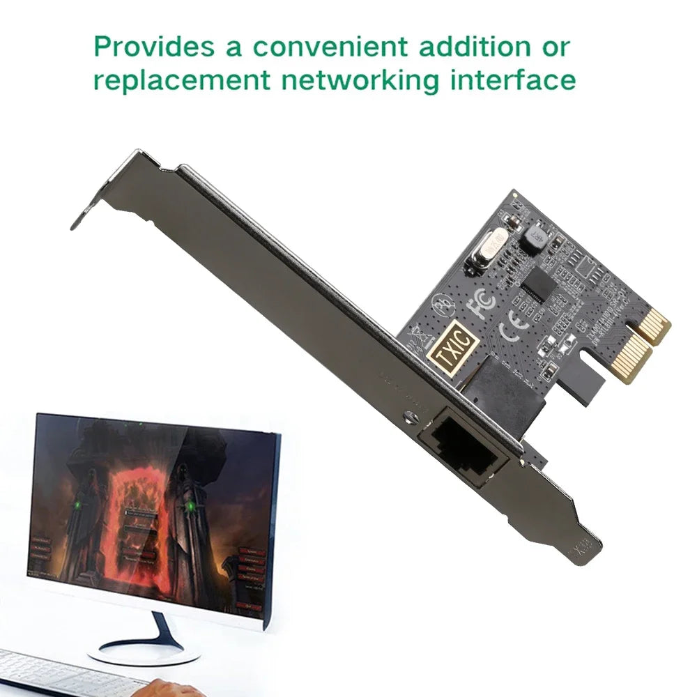 1000Mbps PCIE To RJ45 Network Card 10/100/1000Mbps RJ45 PCI Express Converter LAN Etherent Gigabit Adapter PCIe For Desktop PC