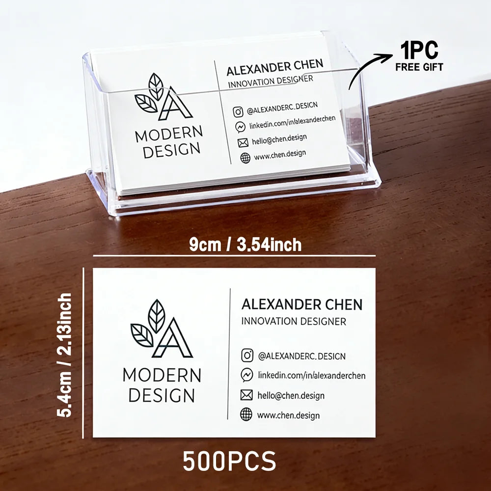 200pcs, Custom Business Cards/Cards, Desktop Business Cards, Thank You Cards, Matte Film Surface