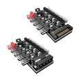 Motherboard 1 to 10pin fan 4 Pin PWM Cooler Fan HUB Splitter Extension 12V Power Supply Socket PC Speed Controller Adapter