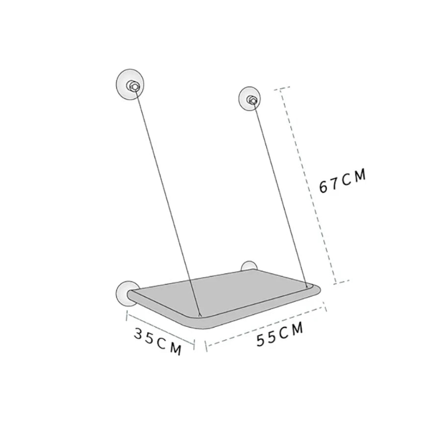 20KG Capacity Hanging Cat Hammock Bed with Sunny Window Seat for Large Cats Comfortable Climbing Frame Pet Accessories