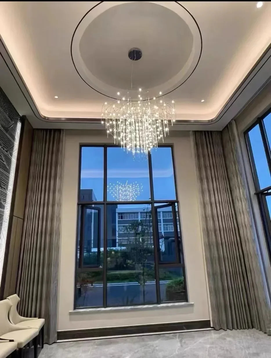 Italian living room pendant light modern creative villa hall starry sky light clothing store firefly pendant light