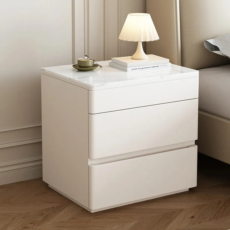 Cream Nordic Bedside Table With Secret Compartment Safe Modern Minimalist Nightstands Rustic Glamour Table De Chevet Furnitures