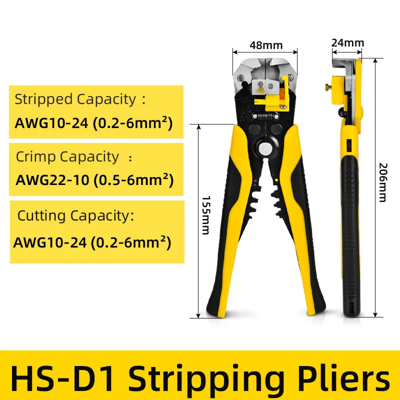 Wire Stripper Tools Multifunctional Pliers HD-1 Automatic Stripping Cutter Crimping Cable Wire Electrician Repair Tools