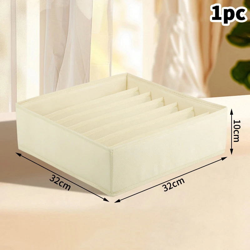 〔White〕Drawer Underwear Socks Bra Storage Box Clothes Storage Organizer Underwear Bag Wardrobe Box Cabinet Drawer Organizer