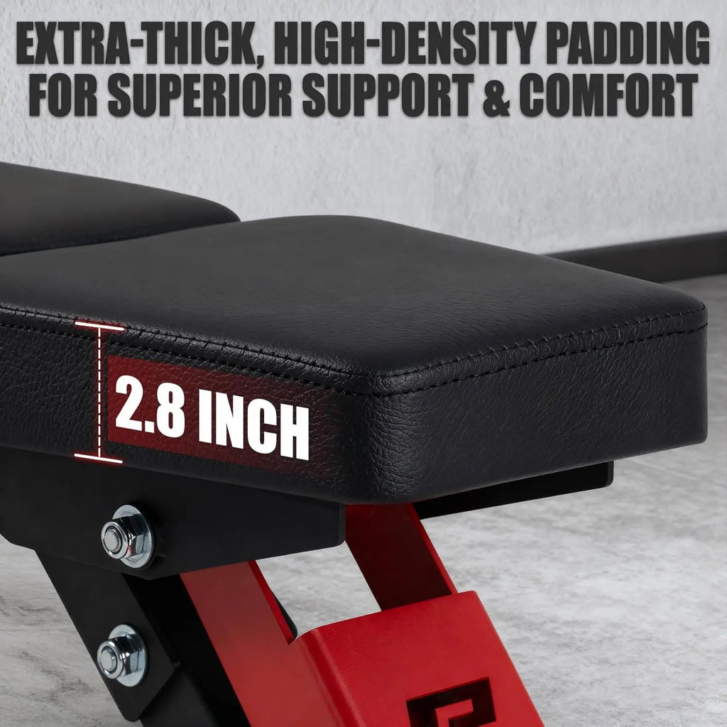 3-Section Adjustable Weight Bench, 1600LBS Capacity Workout Bench for Home Gym, 21 Levels Incline Decline Bench, Customized