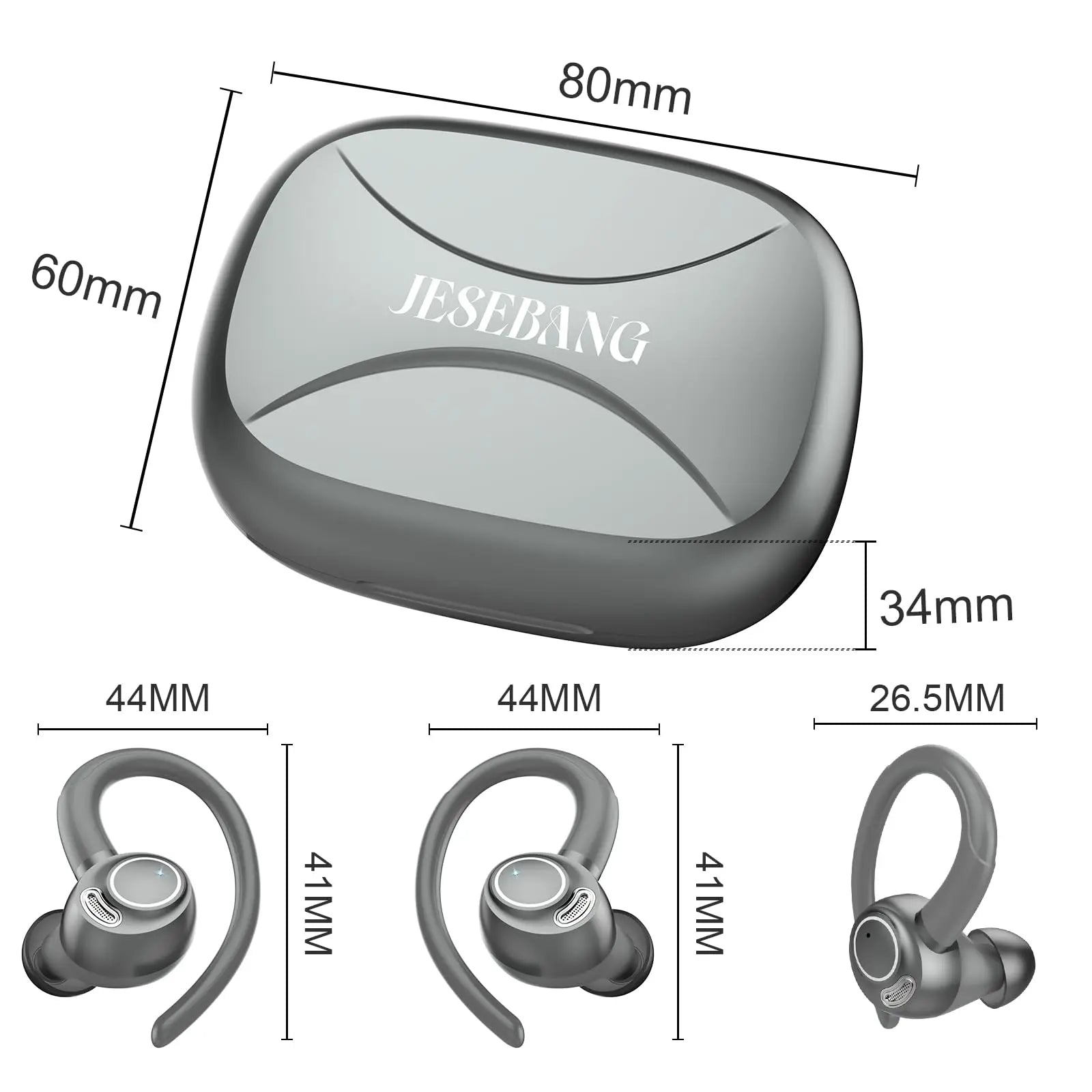 Wireless Sport Earbuds, 48H Battery, Hi-Fi Sound with Deep Bass, IP7 Waterproof for Running/Gym
