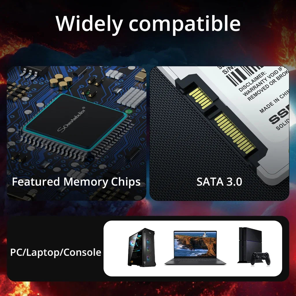 2.5 SATA3 Internal SSD SomnAmbulist 120GB 240GB 480GB 960GB 128GB 256GB 512GB 1TB 2TB Solid State Drive For Desktop Laptop