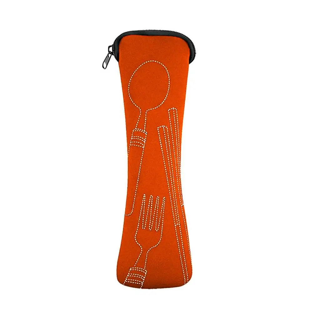 Cutlery Storage Bag Travel Fork Spoon Chopsticks Stainless Steel Cutlery With Case Pouch Fork Spoon Chopstick Case