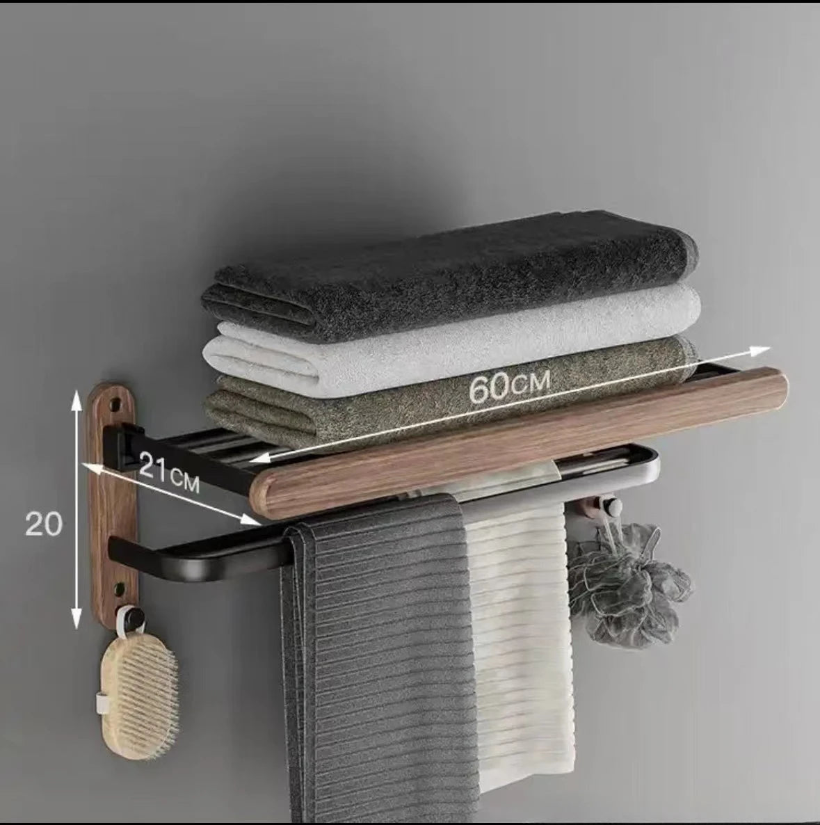 Walnut Wood Black Bathroom Hardware Set Bathroom towel rack Towel Rack Toilet Paper Holder Towel Bar Shelf  Bathroom Accessories