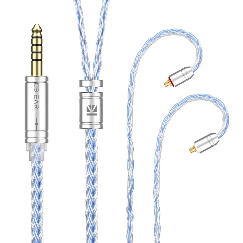 KBEAR ST16 Crystal 16 Cores Upgrade Cable 5N Single Copper Silver-plated 2PIN/MMCX/QDC Earbuds Connector For KS1 Star River Lark