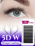 FADVAN Faux 5D W Shape Type Eyelash Extension 0.07mm C/D Curl Natural Mink Lashes Gradient Premade Volume Fan False Eyelashes