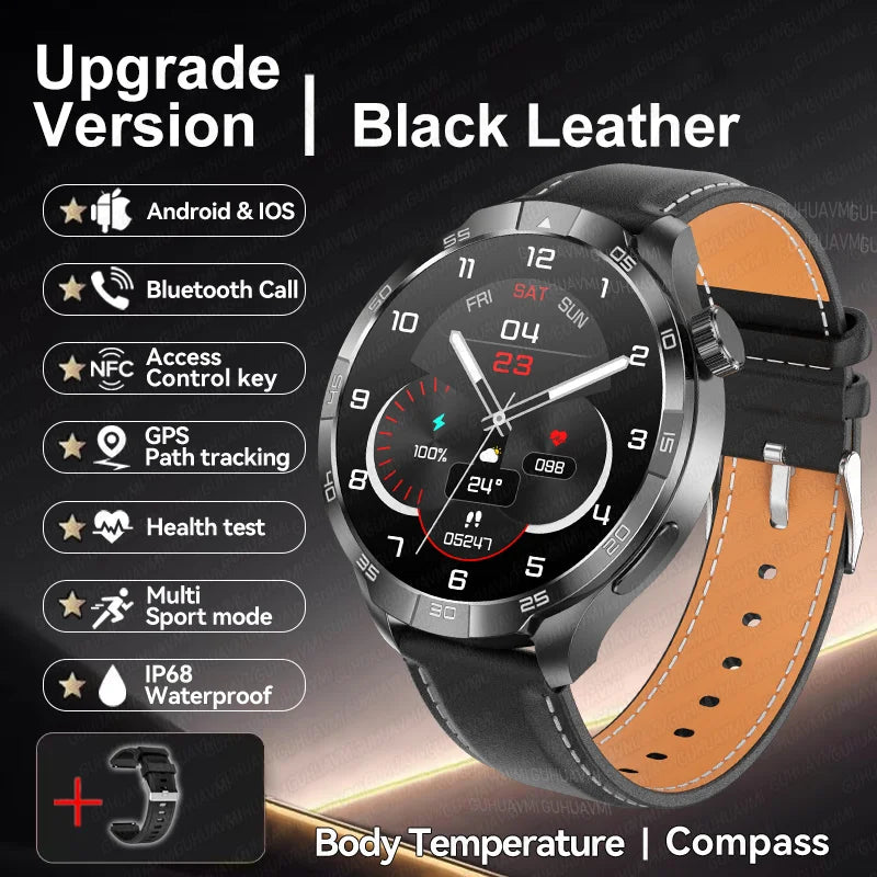 2026 New GH Style GPS Sport Compass SmartWatch Men 1.85" AMOLED HD Screen NFC IP68 Waterproof Bluetooth Call Smartbracelet Woman