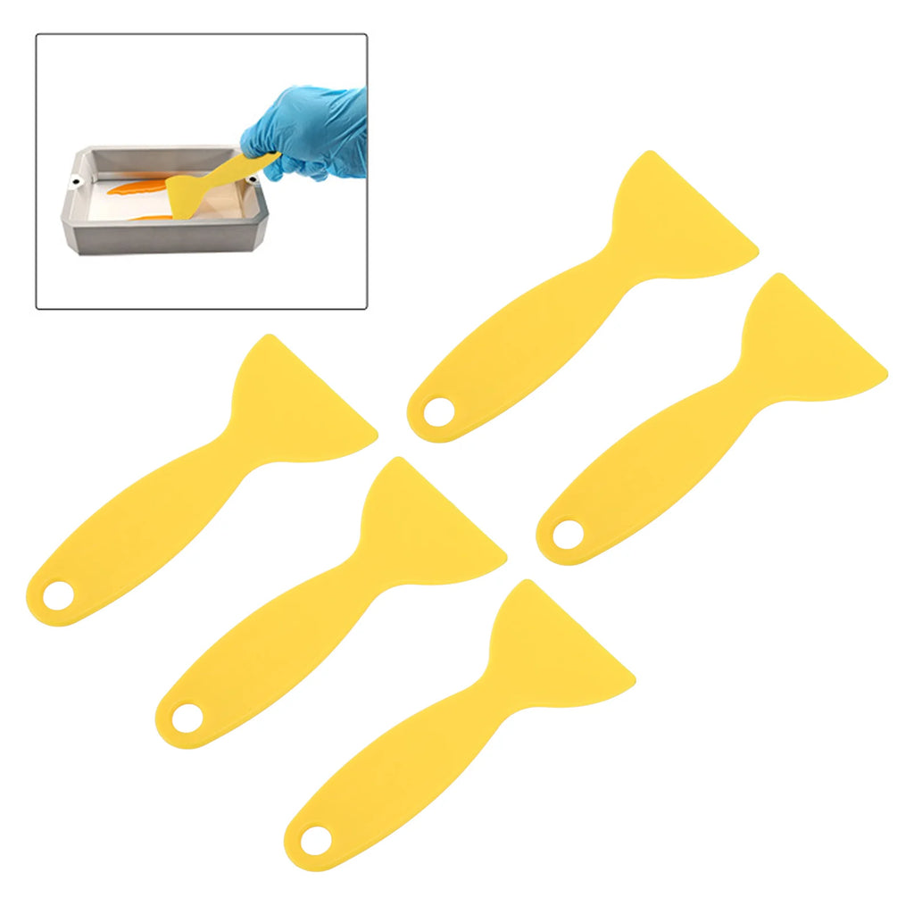 5pcs 3D Printer Spatula Flexible Plastic 3D Printing Resin Removal Scraper for WANHAO D8 for ANYCUBIC for Nova For WANHAO Yellow