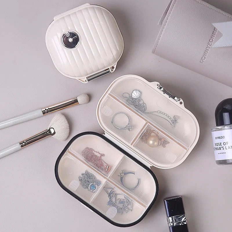 Portable Mini Medicine Box Daily Pill Organizer Week Long Drug Dispenser Compact Travel Health Care Storage Container pill QIWU