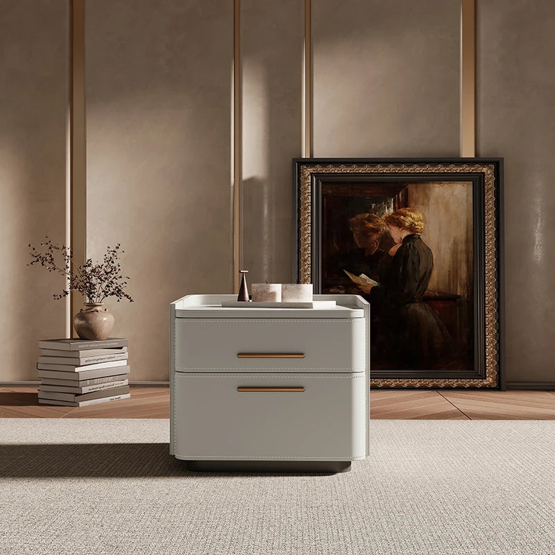 Luxury Storage Nightstand Aesthetic Simple Drawer Italian Bedside Table Trendy Nordic Mesitas De Noche Bedroom Furniture