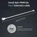 TEUCER 4-pin 1 to 4 Way PWM Fan Splitter Cable Cooled 1 to 2/3/4 Way Tap Sleeve Extension Braided Cable Extension fan connector