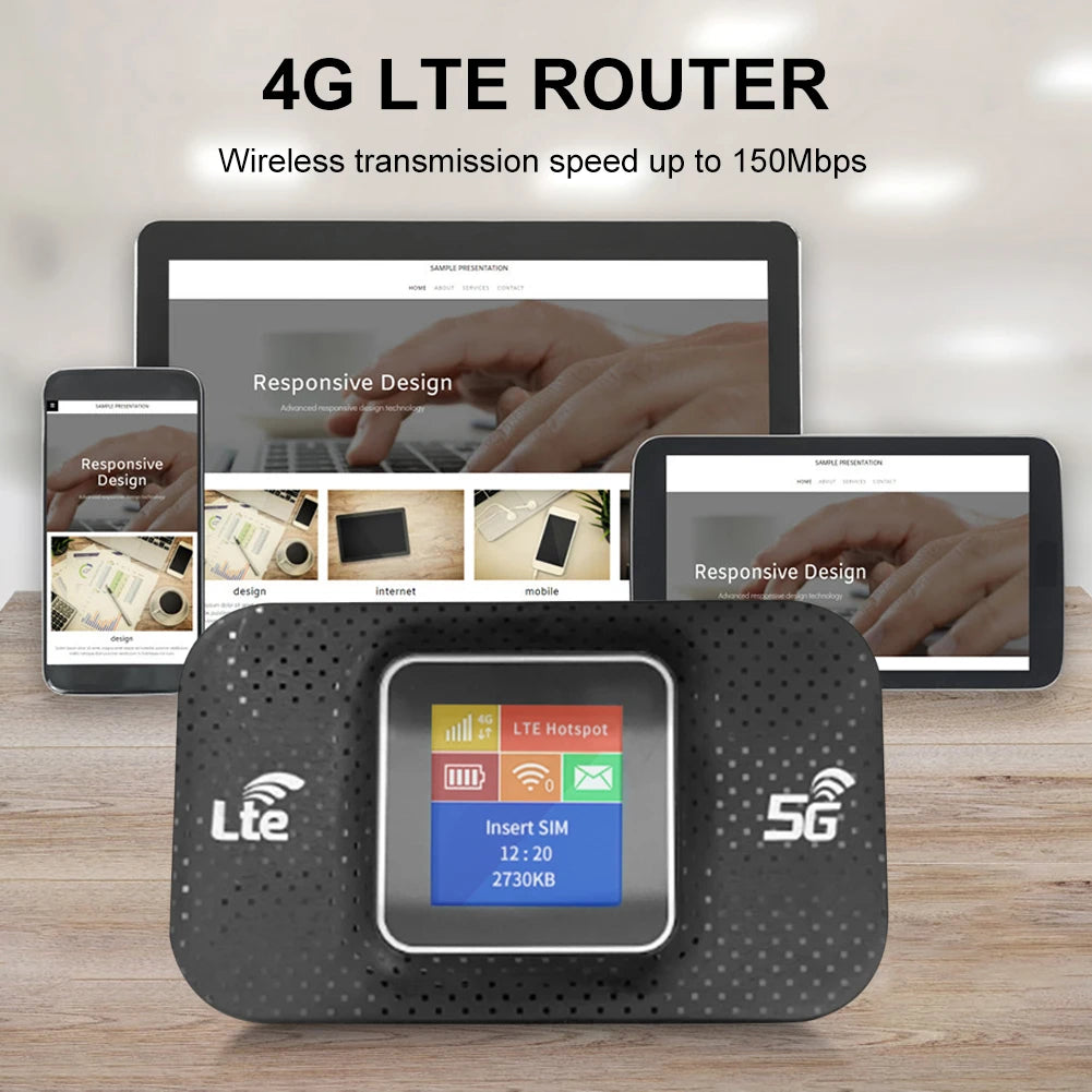 4G LTE USB Modem Dongle 150Mbps Wireless WiFi Router Mobile Broadband SIM Card Pocket Hotspot Home Office Wireless WiFi Adapter
