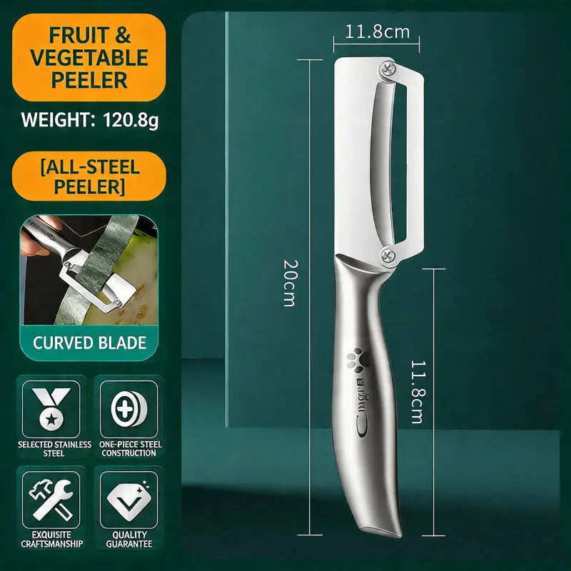 Stainless Steel Wooden Handle Peeler High-Looking Kitchen Special for Fruit and Vegetable Peeling Durable and Smooth Operation