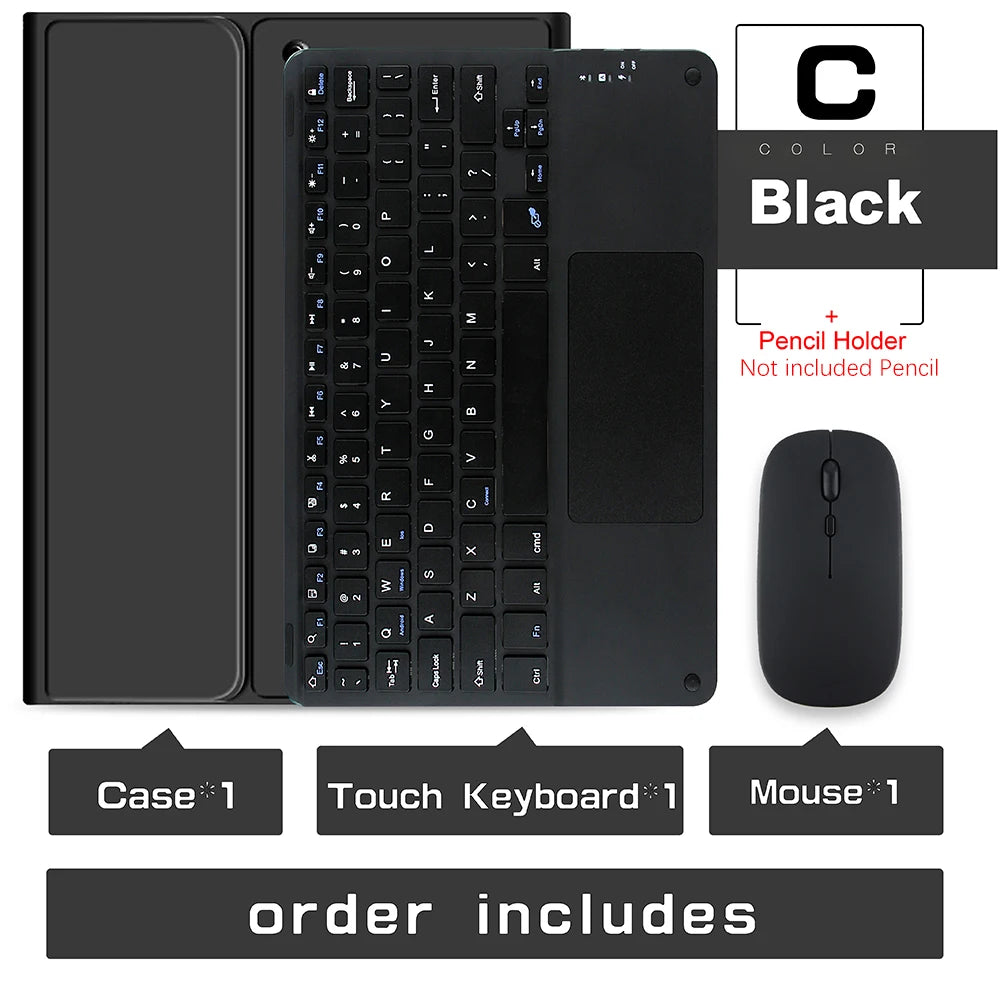 Keyboard Wireless Mouse Magic For iPad Pro 13 11 Case M5 M4 2026 M3 Air 13 11 5 4 10.2 9 8 7 Generation Case Bluetooth Keyboard