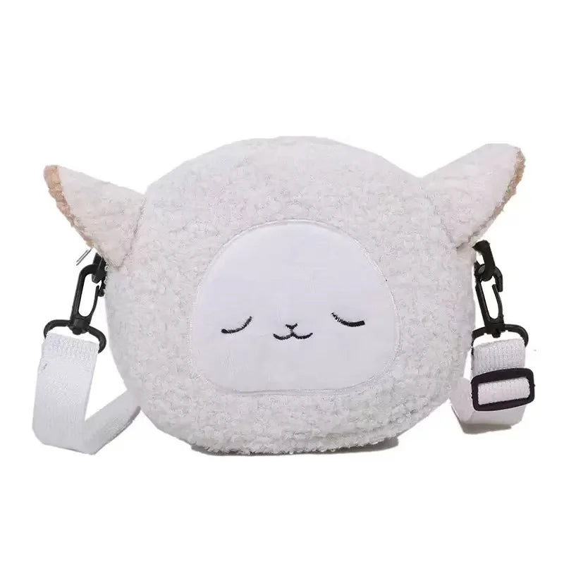 1 piece, cute style women’s bag, cartoon plush shoulder bag, women’s cross-body bag, small phone wallet.