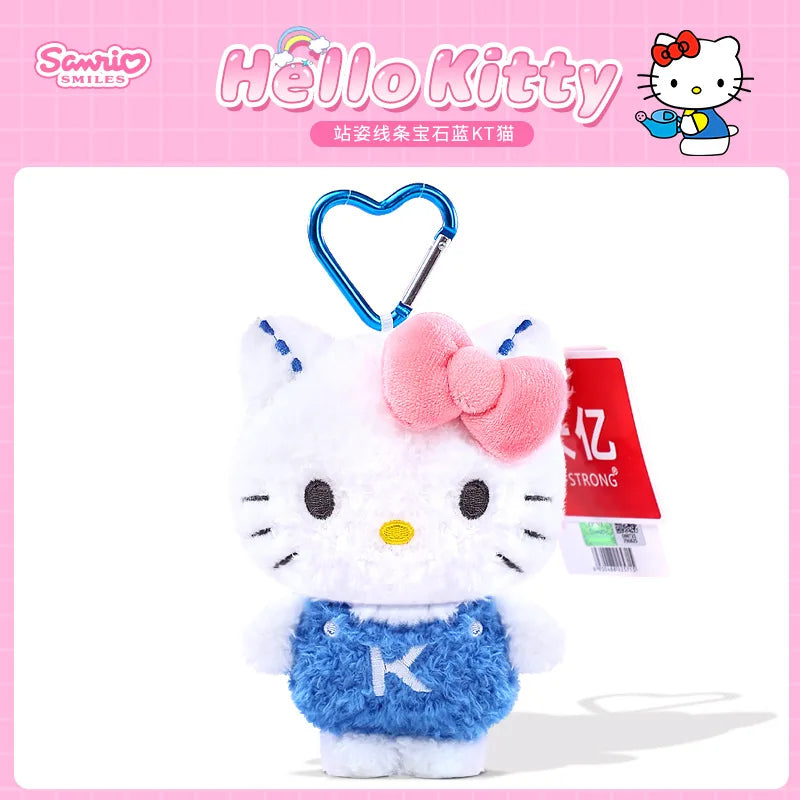 Sanrio Hello Kitty Melody Cinnamoroll Keroppi Badbadtz-Maru Stuffed Toys Pendant Plush Toys Keyring Anime Keychain Birthday Gift