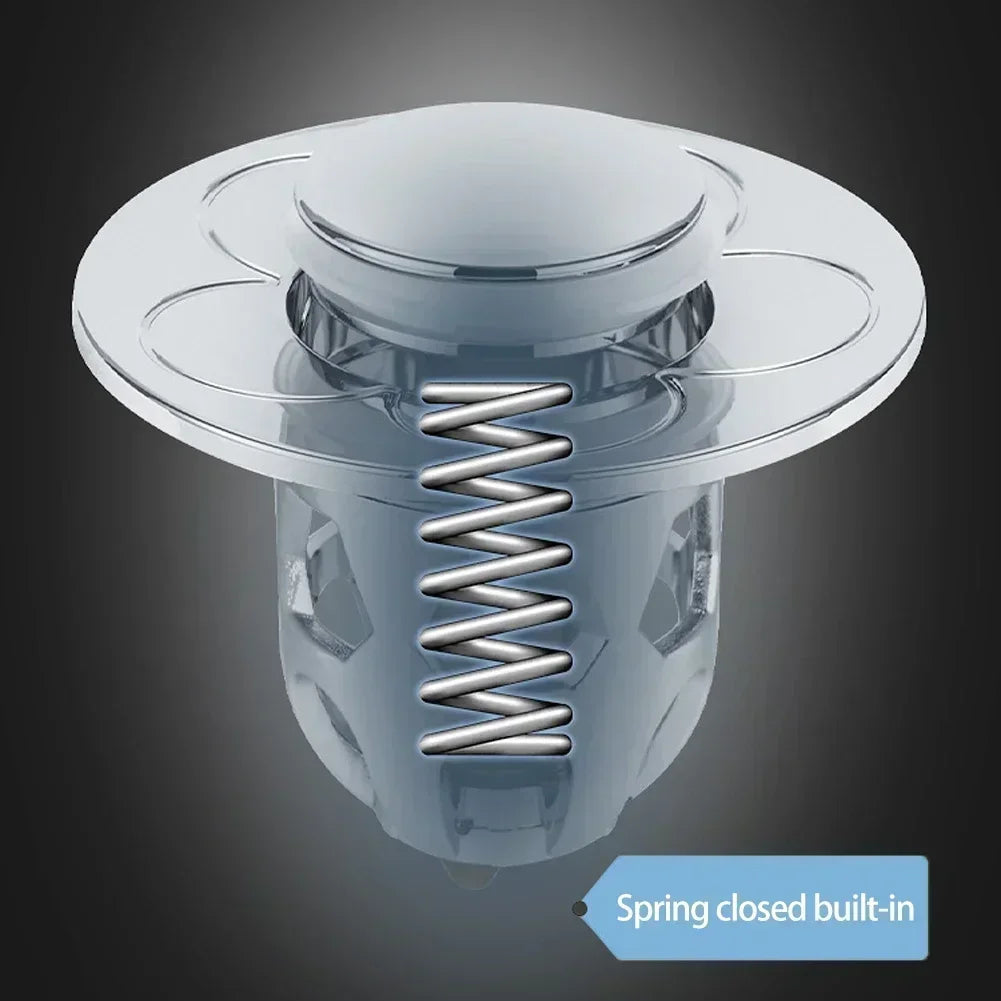 Stainless Steel Pop-Up Bounce Core Sink Drains Stopper Wash Basin Drain Filter Plug Bathroom Shower Hair Catcher Bathtub Tools