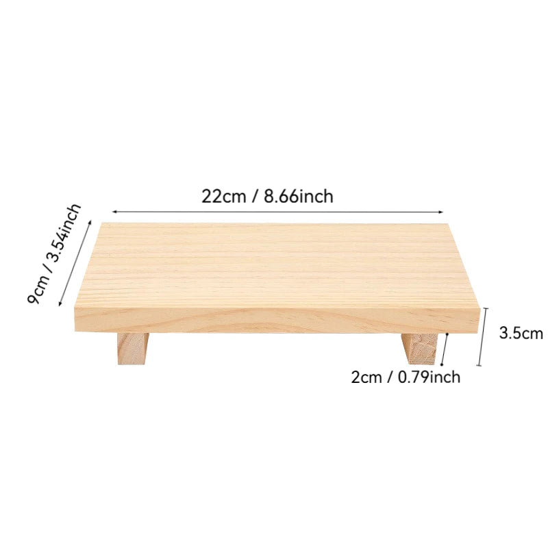 New Fashionable Wooden Bathroom Soap Tray Storage Rack Retro Candle Tray Decorative Ornament Plant Vase Tray Wooden Base Tray