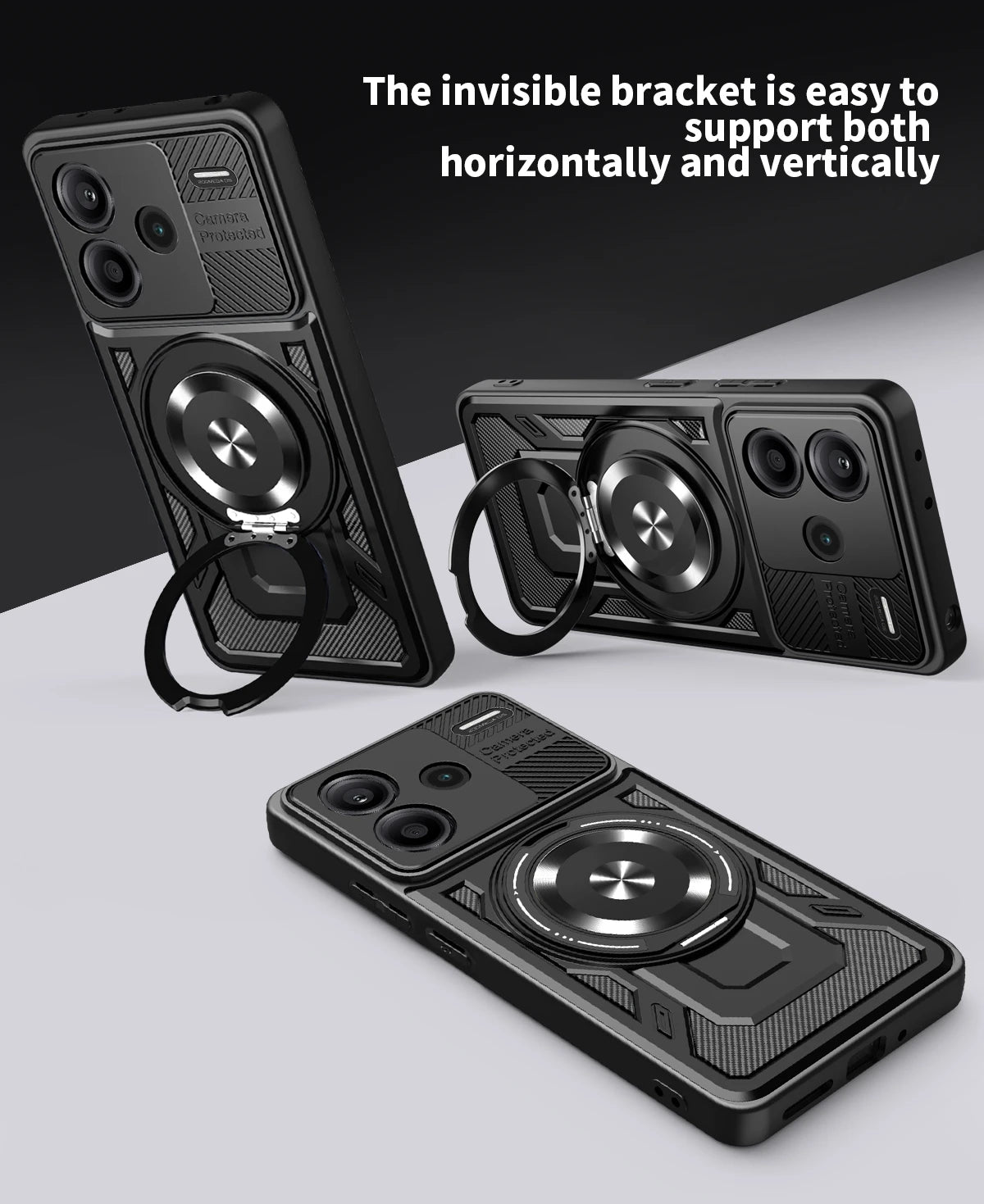 For Redmi Note 13 Pro Plus Case Armor Shockproof Phone Cover for Xiaomi Redmy Note13 Pro + Plus 5G Car Magnetic Holder Funda